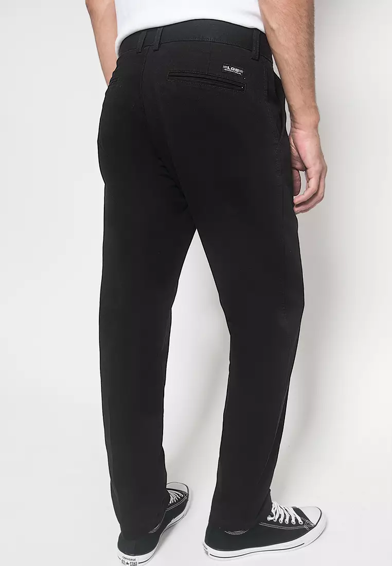 LGS - Celana Panjang Chinos - Double Pocket - Hitam - Regular Fit - CCT.500.037.004.C