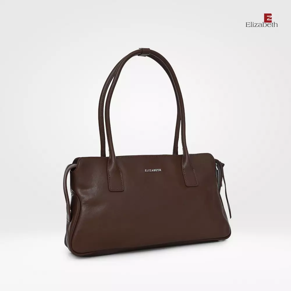 Tas Elizabeth Genuine Leather Shoulder Bag 0720-0498 Brown