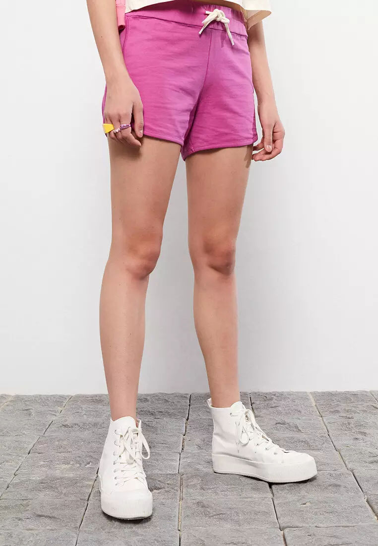 Women's bermuda shorts with elastic waist sale