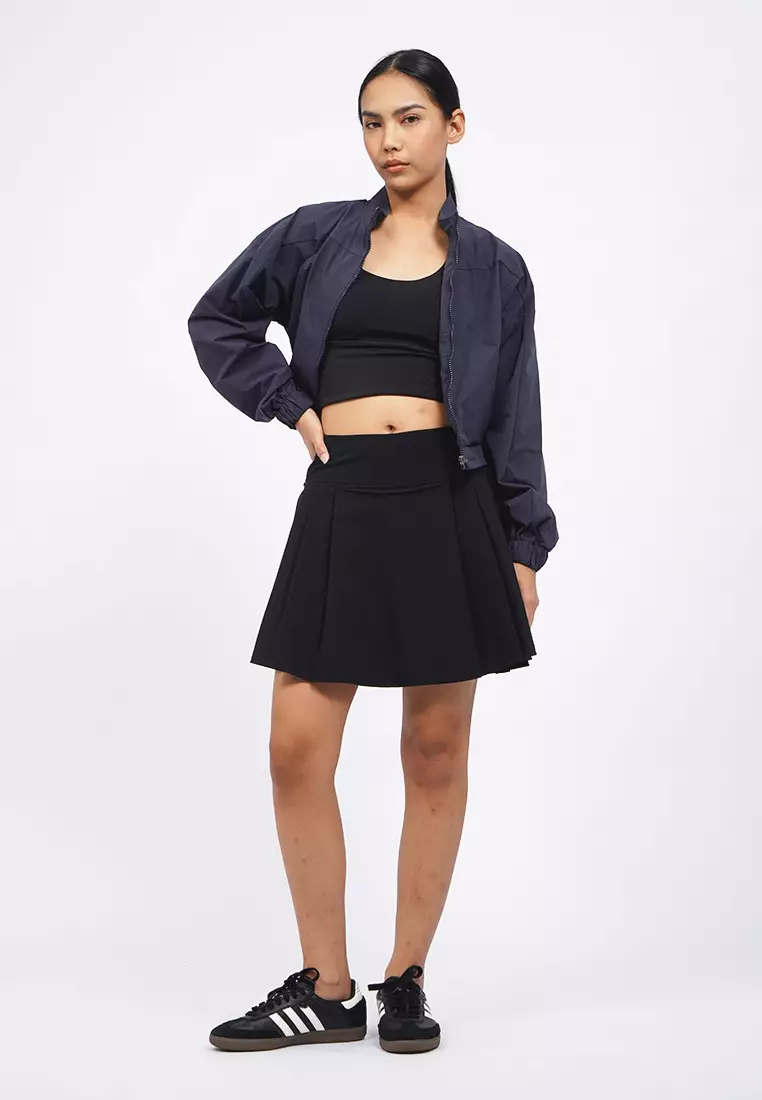 High Neck Active Jacket with Zipper