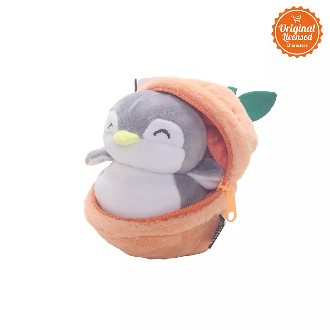 Boneka Resleting Pinguin Jeruk Orange 12 cm