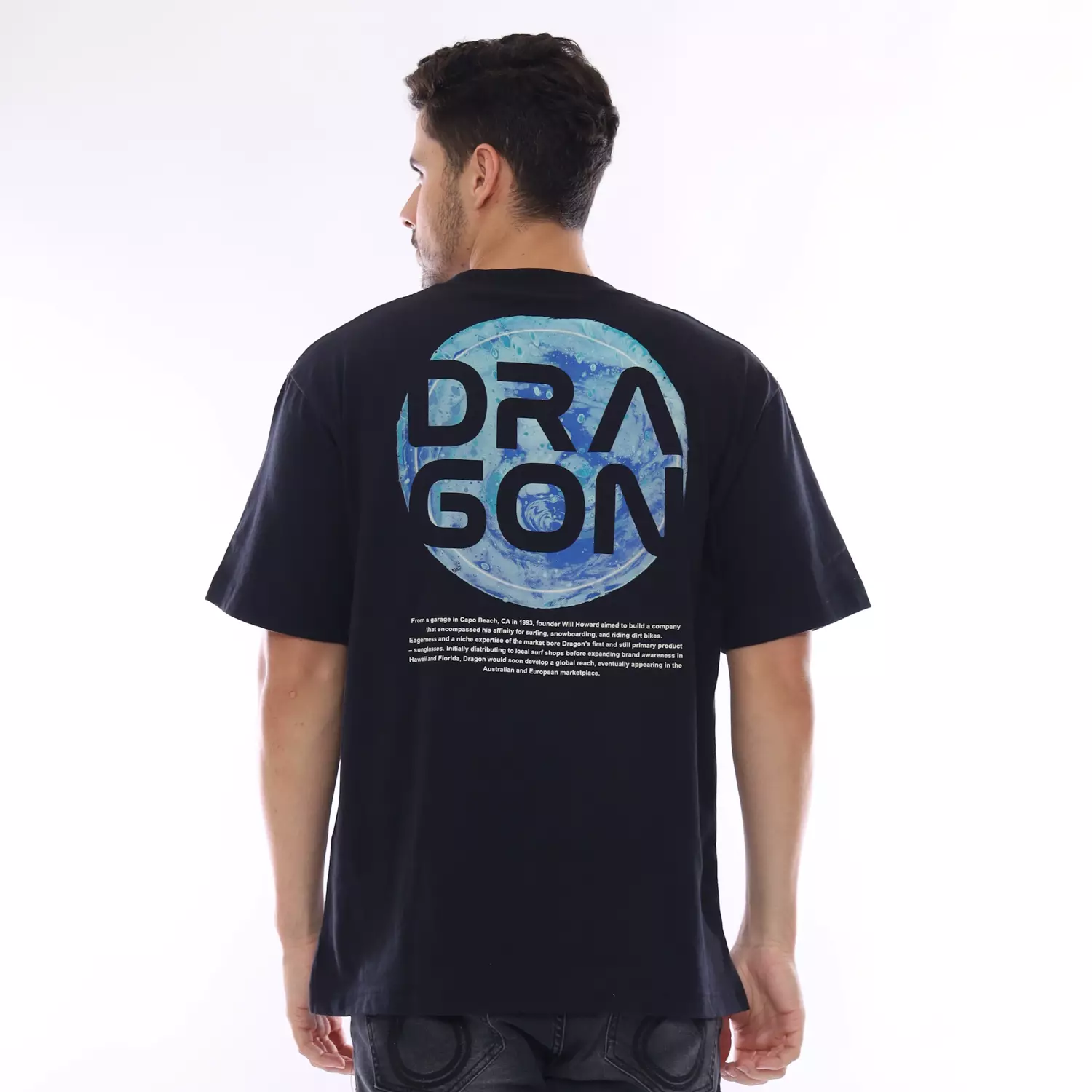Dragon Kaos Lengan Pendek Pria Nasaparody Oversize Planet Surf