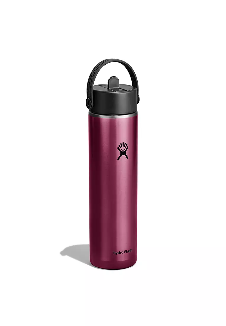 Hydro Flask Lightweight Wide Mouth Flex Straw Cap 24 oz Garnet Red