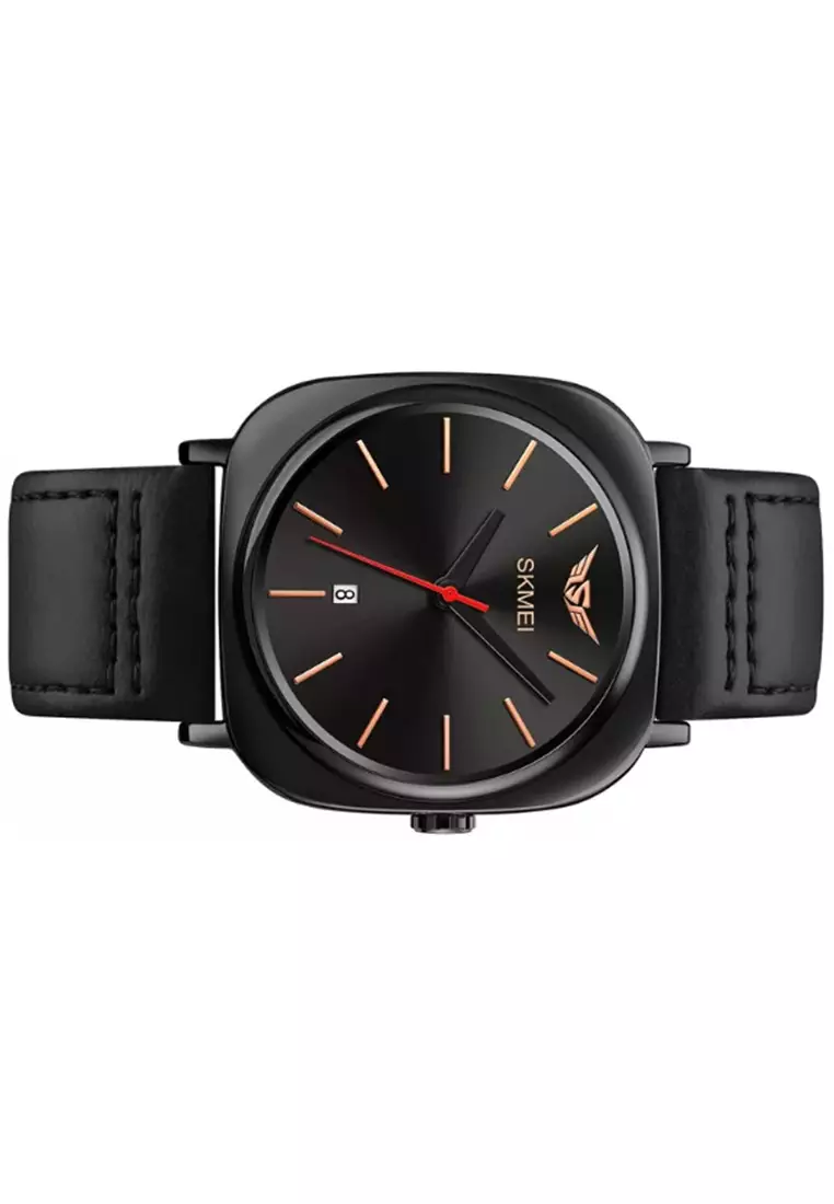 Jam Tangan Analog Pria Waterproof Strap Tali Material Leather IR37 ORIGINAL