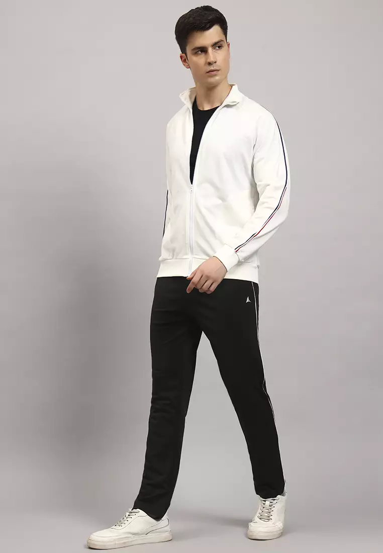 Men's CoreSync High-Neck Performance White Jacket