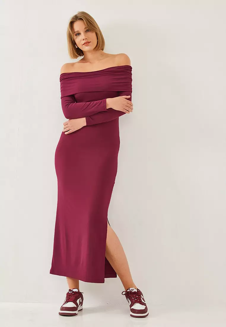 Women's Madonna Collar Long Dress 374 60351137