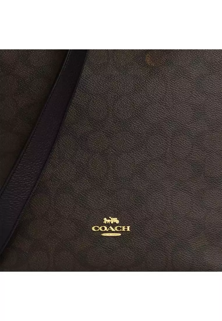 Val Duffle Bag In Signature Canvas Walnut/Black CAB12