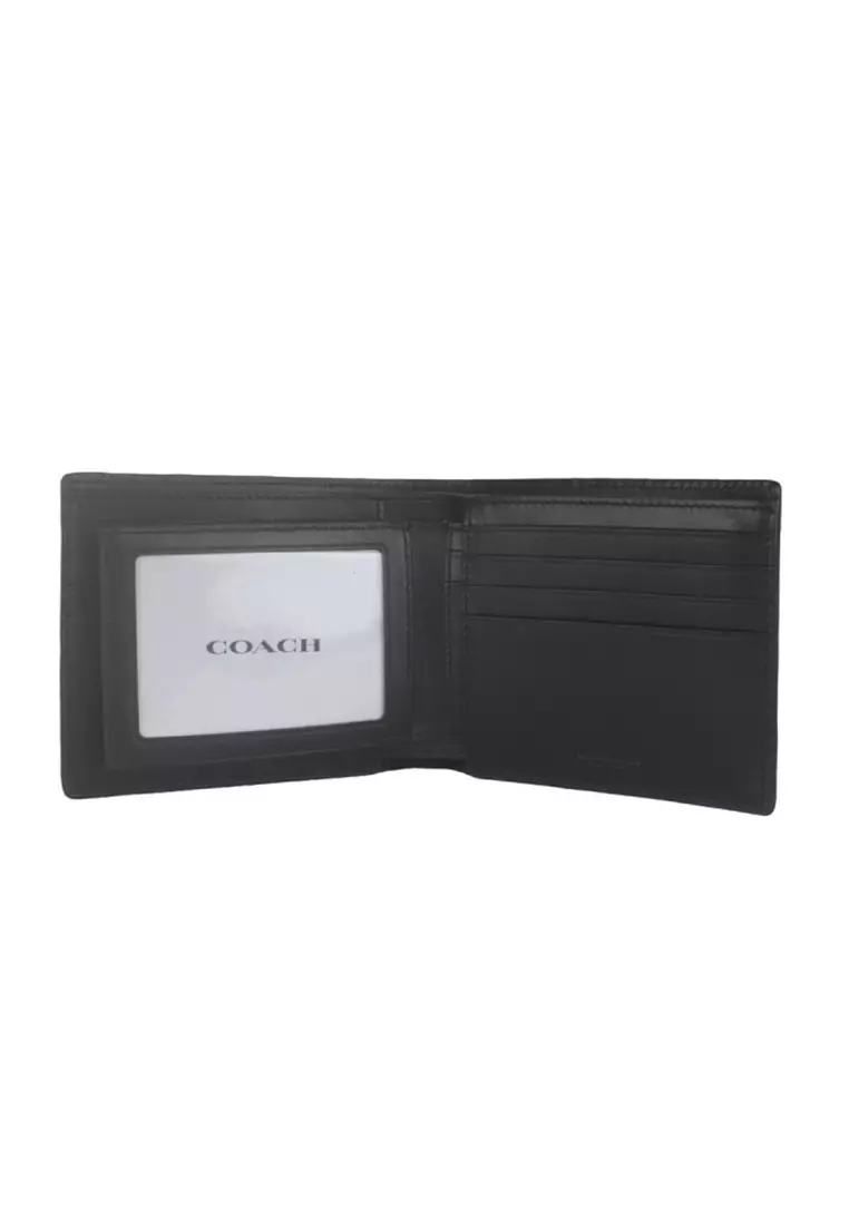 3 In 1 Wallet In Signature Leather Black CR957BLK