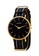 Massa Collections black and multi Grace 41mm Black Gold w/ Black Blue Nato Quartz Watch A3873AC8F69682GS_1