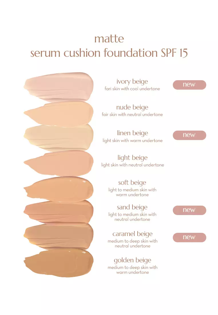 Second Skin Matte Serum Cushion Foundation SPF15 in Soft Beige
