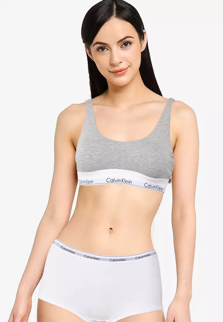 Calvin Klein Women's Racerback Crop Top Gray Size Large 