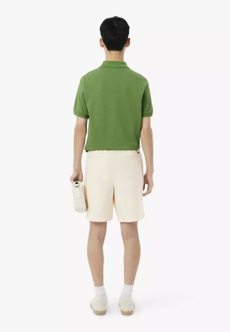 Regular Fit Linen Blend Twill Shorts