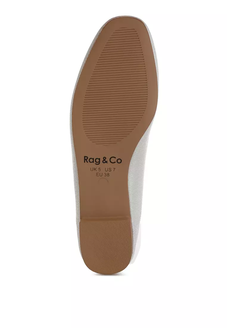 Metallic Ballet Flats in Silver