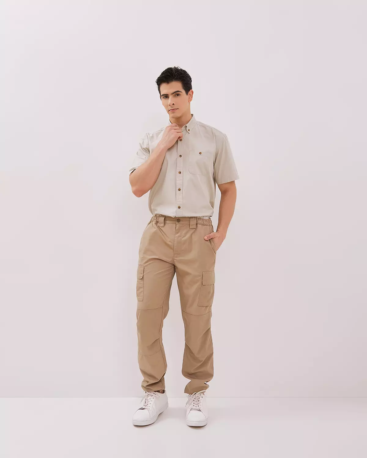 MEN'S KHAKI CHINOS TROUSERS
