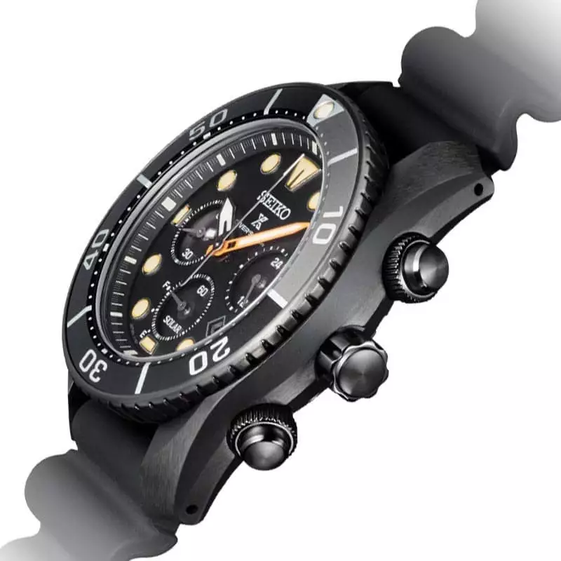 Seiko SSC761J1 Hitam Karet Hitam Cowok