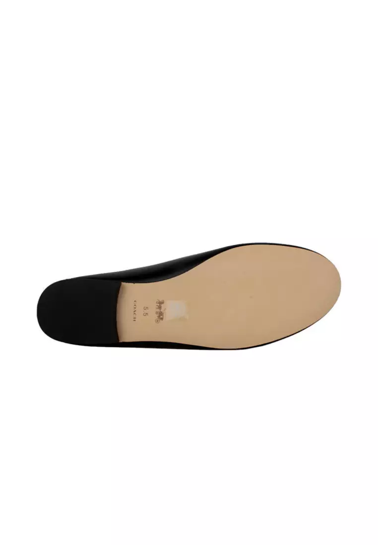 coach black loafers women's