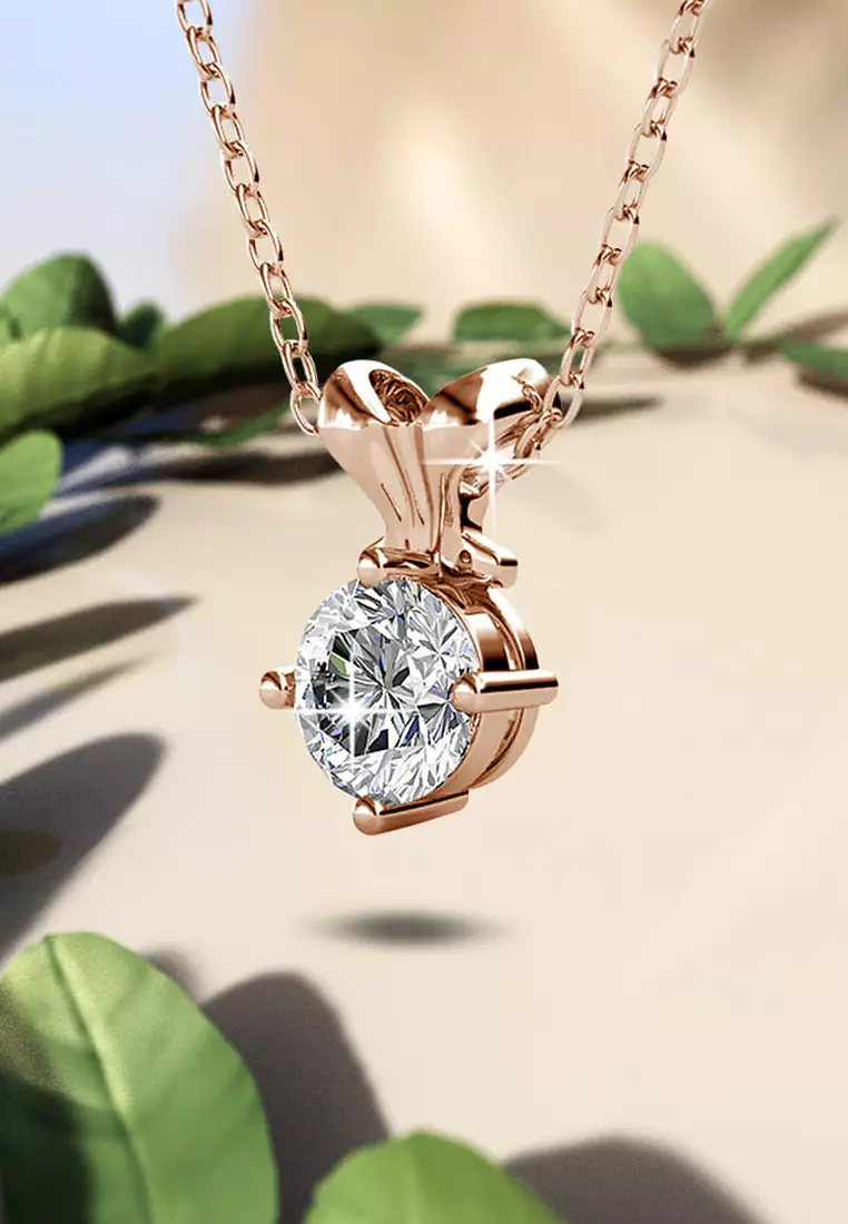 Treasure Bling Pendant Necklace in Rose Gold Embellished with Crystals from SWAROVSKI®