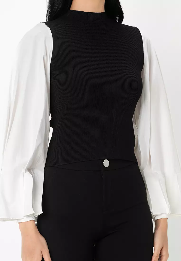 Yuri Christal L/S Woven Top