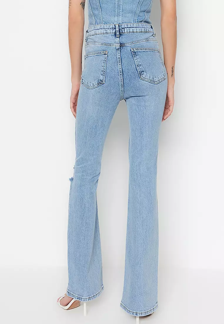 Distressed 2025 flare jeans