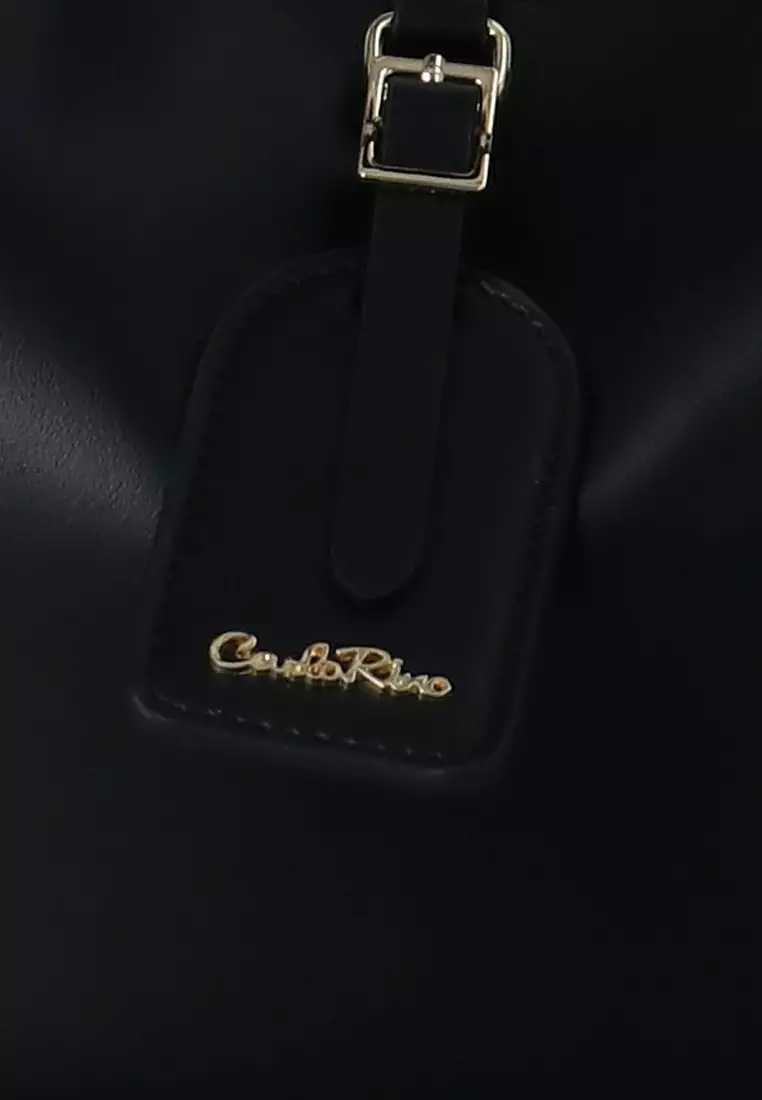 Kora Strap Detail Crossbody Bag - Black
