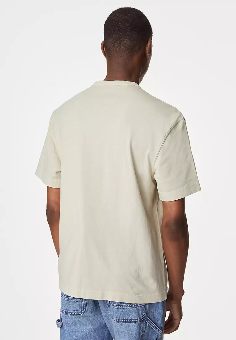 Pure Cotton Crew Neck T-Shirt