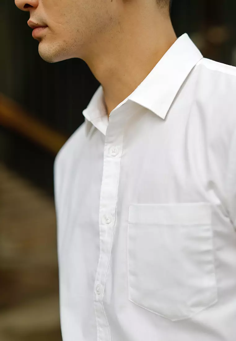 Oxcon Short Sleeve Business Shirt soft cotton White