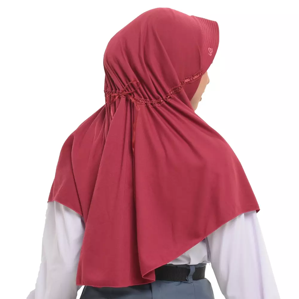 Rabbani - Kerudung Sekolah Instan Innova - Red XS (New)