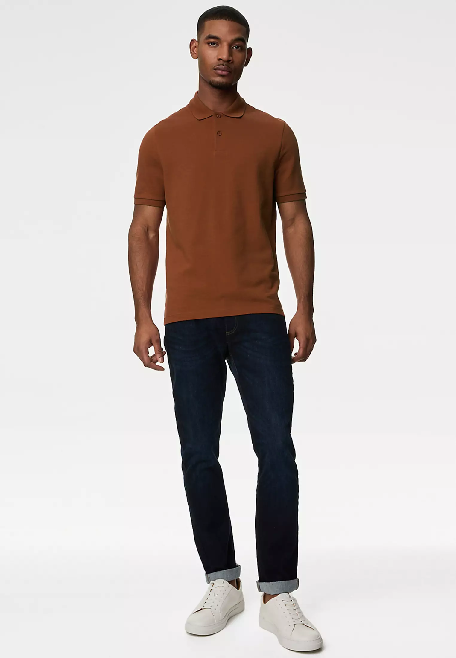 Pure Cotton Pique Polo Shirt