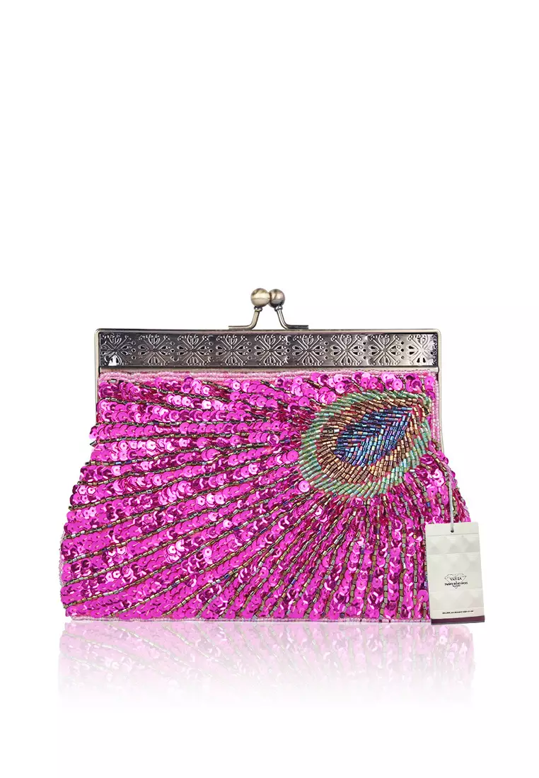 Fuschia clutch sale bag