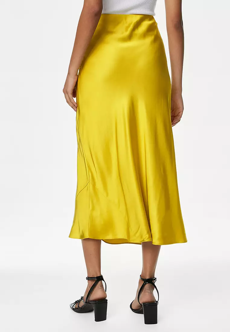 Satin Midaxi Slip Skirt