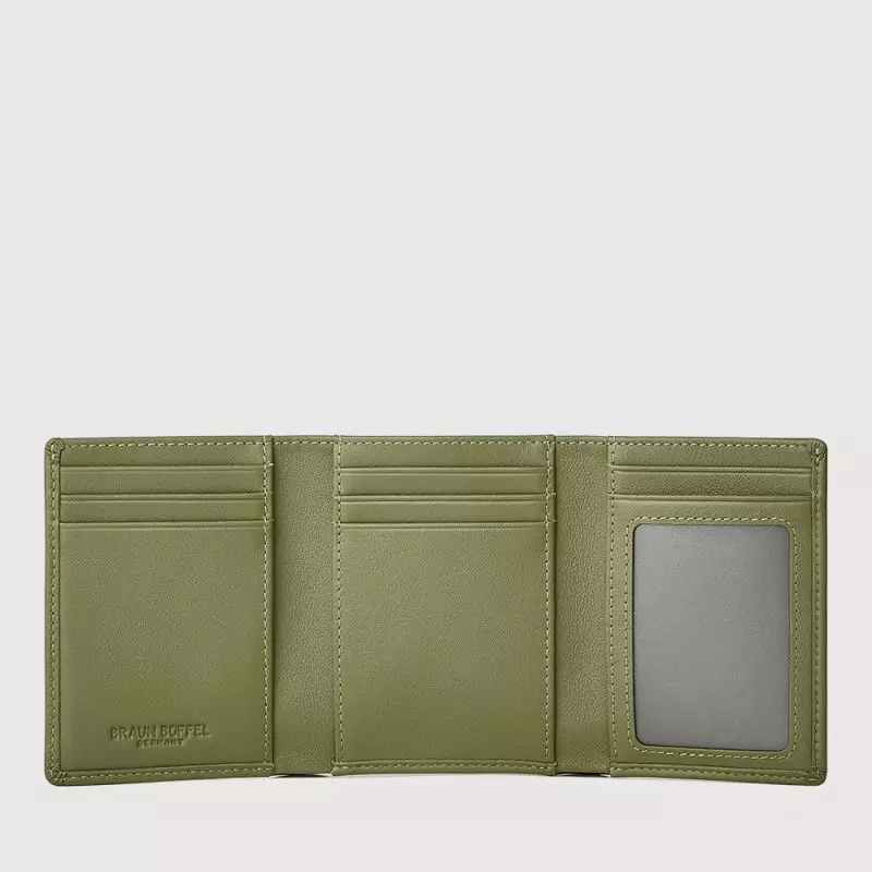 BRAUN BUFFEL DEPP TRI-FOLD VERTICAL WALLET