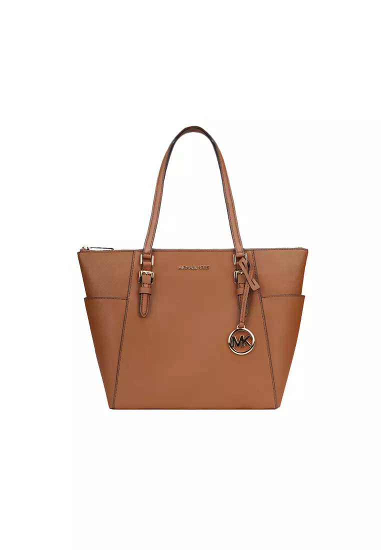 Buy MICHAEL KORS Charlotte Large Saffiano Leather Top-Zip Tote Bag