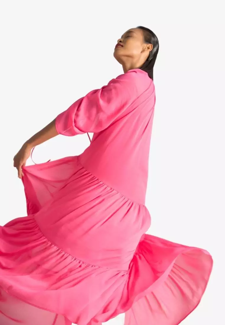 New Linen New Horizon Maxi Silk Dress