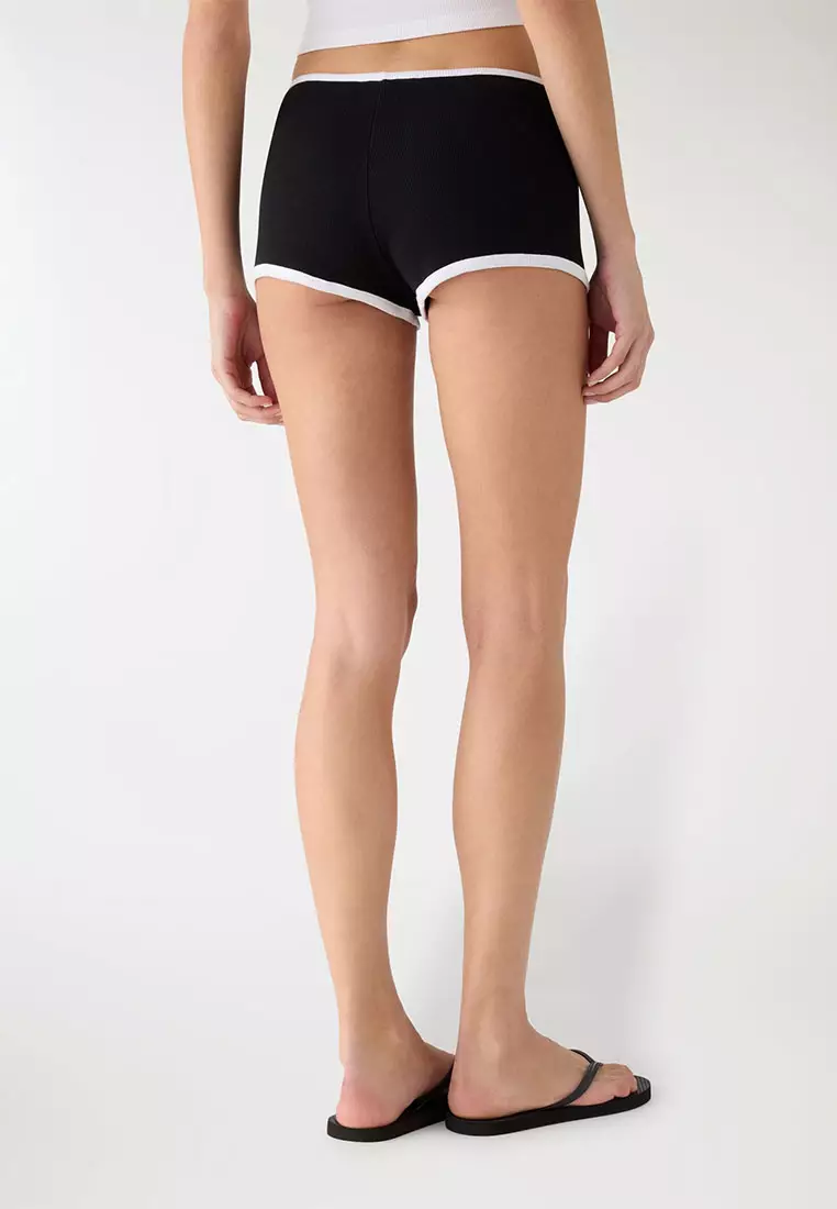 Women's Ribbed Knit Short Leggings