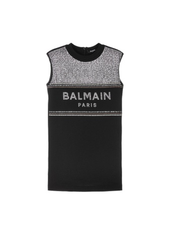BALMAIN KIDS black BALMAIN COUTURE DRESS C3CEBKA5BA13F5GS_1
