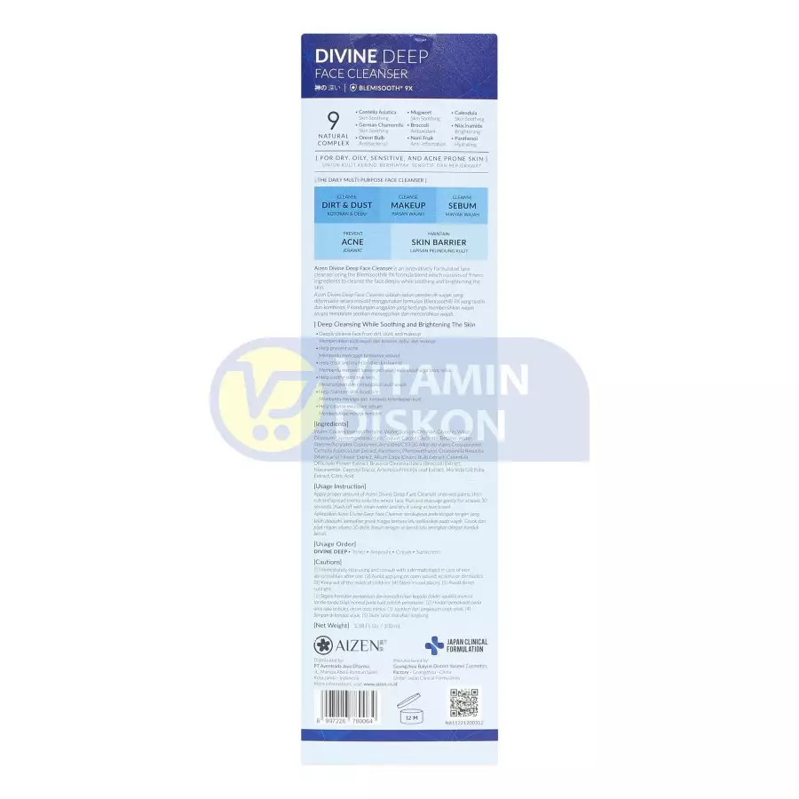 AIZEN DIVINE DEEP FACE CLEANSER V2.0 100ML
