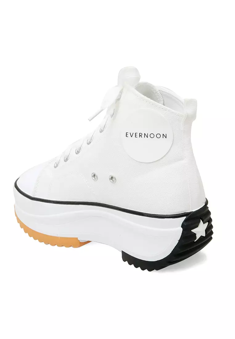 Sneakers Wanita Tali Ikat Design Stylish High Quality - Putih