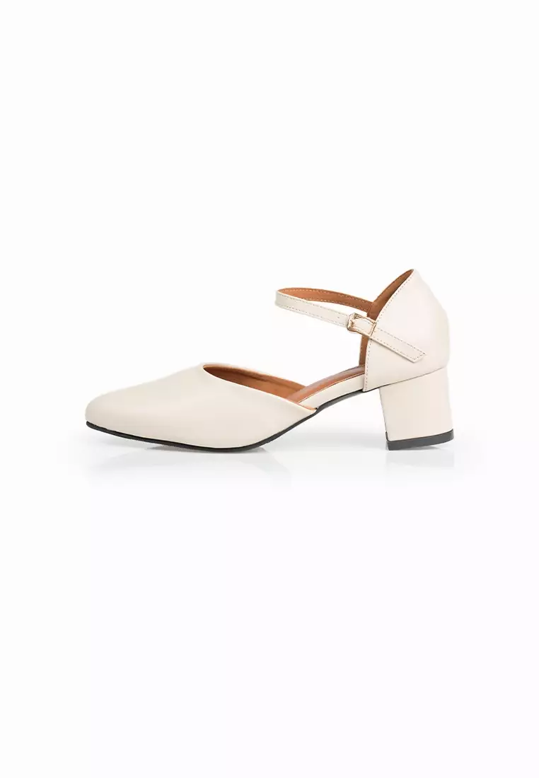 Seis Jeslin Sepatu Heels Wanita 5 cm-CREAM