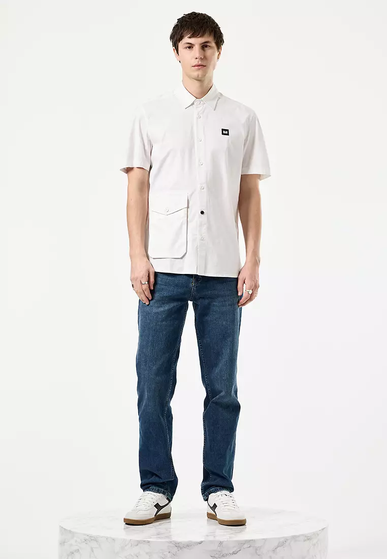 MENS WHITE BARBOZA POCKET SHIRT