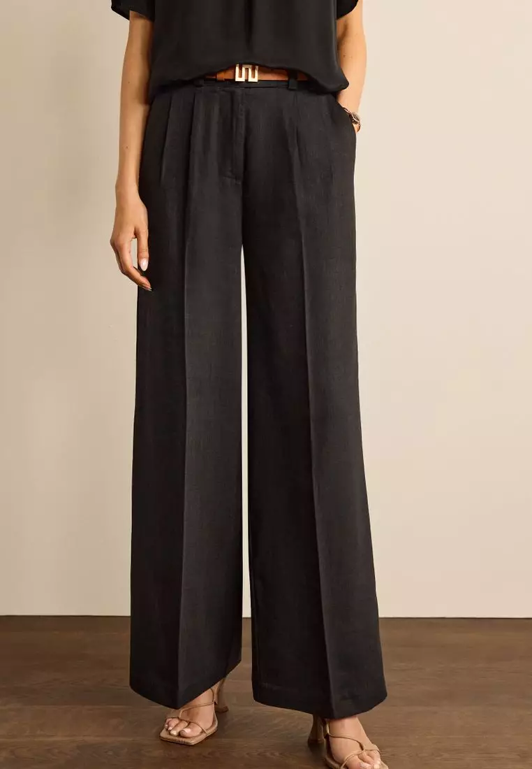Next linen blend trousers cheap