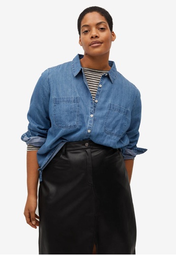 Buy Violeta By Mango Plus Size Chest Pocket Denim Shirt Online Zalora Malaysia Let's talk about denim shirts and how to wear them in your everyday routine life. plus size chest pocket denim shirt
