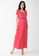 9months Maternity red Red Belted Maxi Dress 3B2E9AA149C3EBGS_1