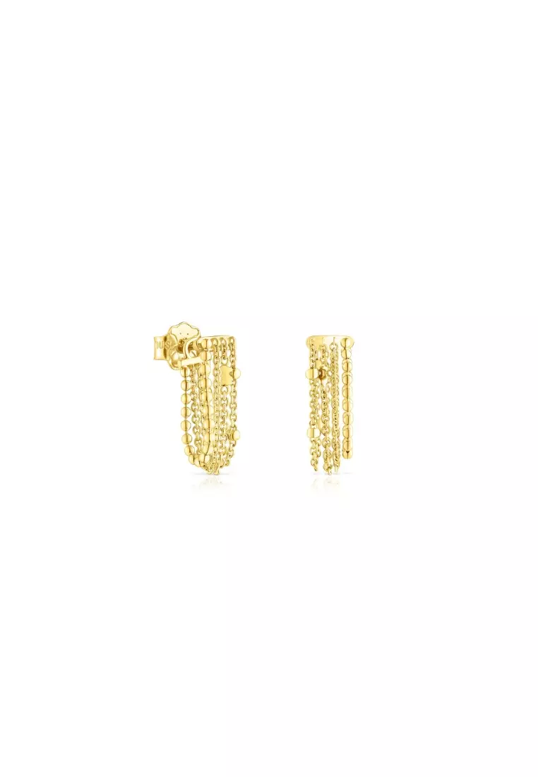 TOUS Cool Joy Quad Chain Gold Earrings