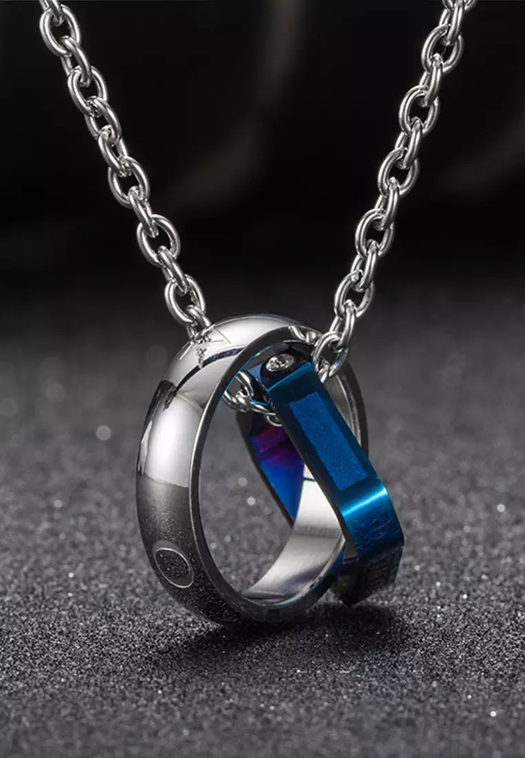 Buy HAPPY FRIDAYS Love Life Double Ring Pendant Necklace JW