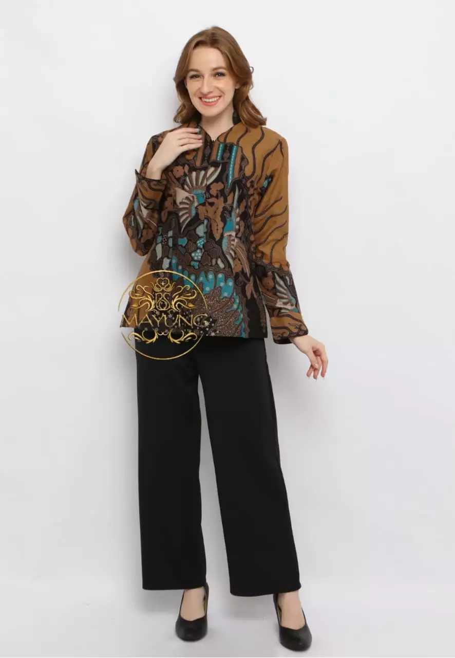 Blouse Batik Premium Citragada Coklat