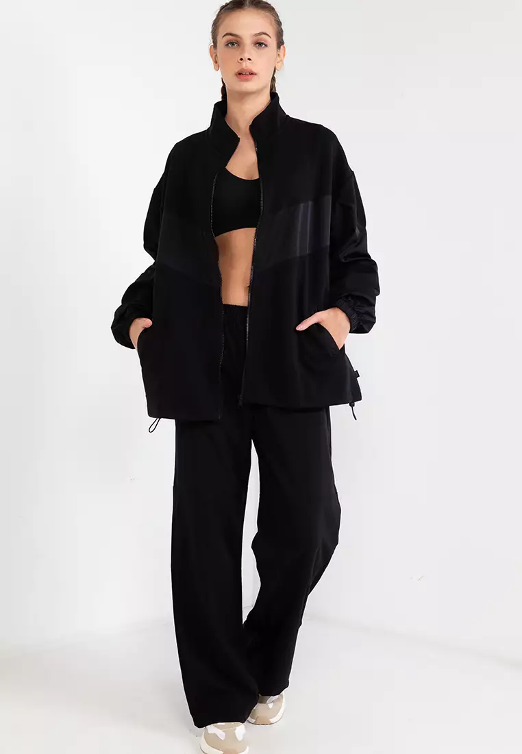 Spliced Fleece Zip Through Jacket