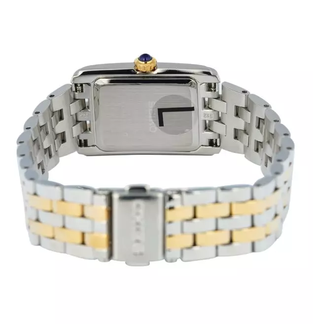 Jam Tangan Wanita Seiko Wanita SWR087 SWR087P1 Strap Stainless Steel Silver Gold Discover More Blue Dial Color Button Blue