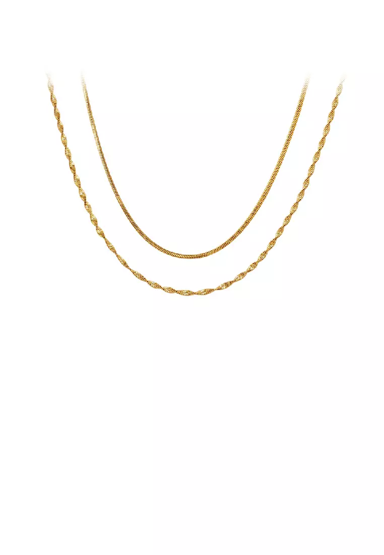 Buy Glamorousky Simple Personality Plated Gold 316L Stainless