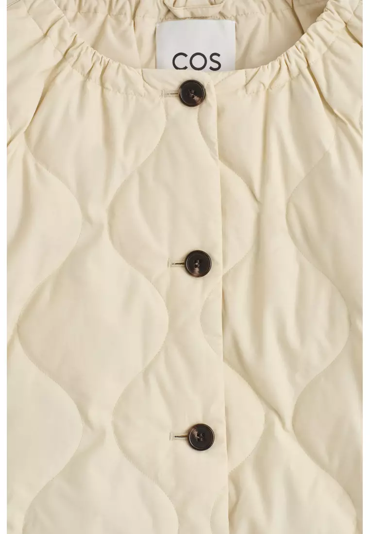 GATHERED QUILTED DOWN JACKET