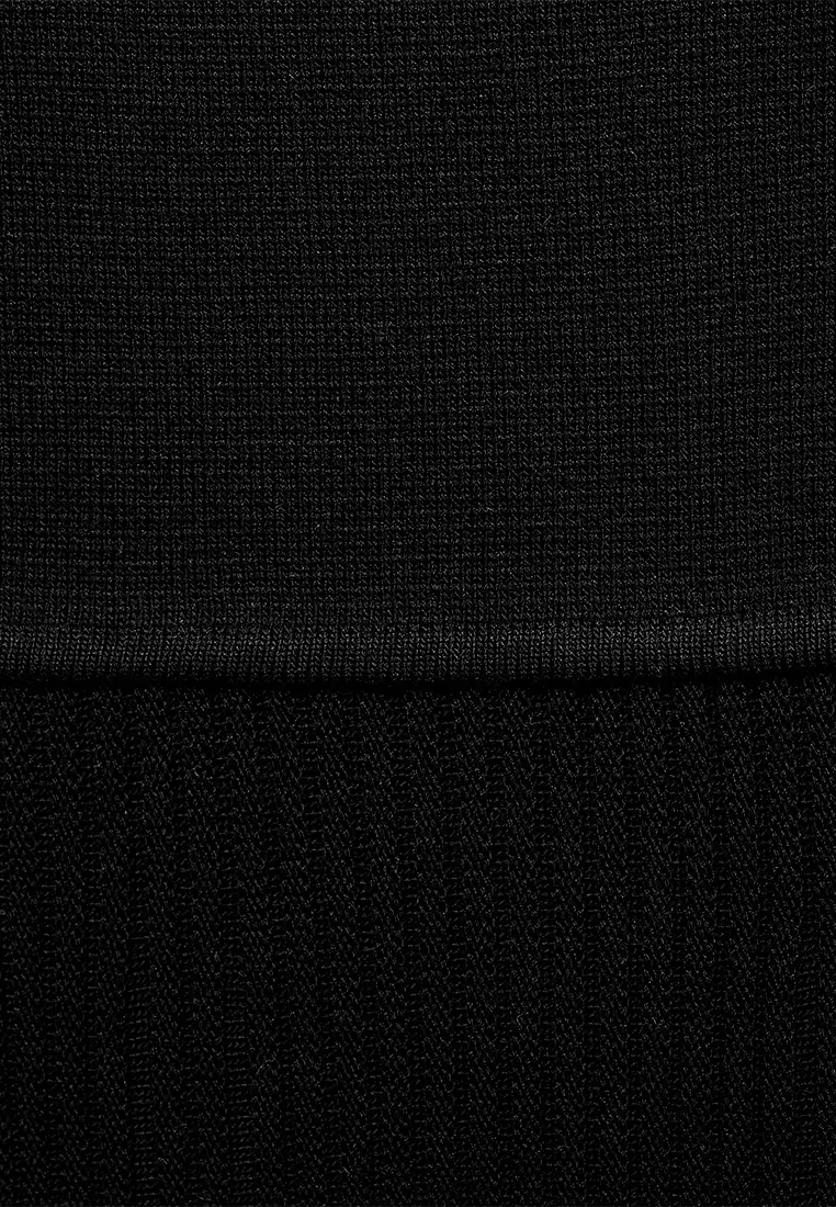 Asymmetrical Combined-Knit Dress